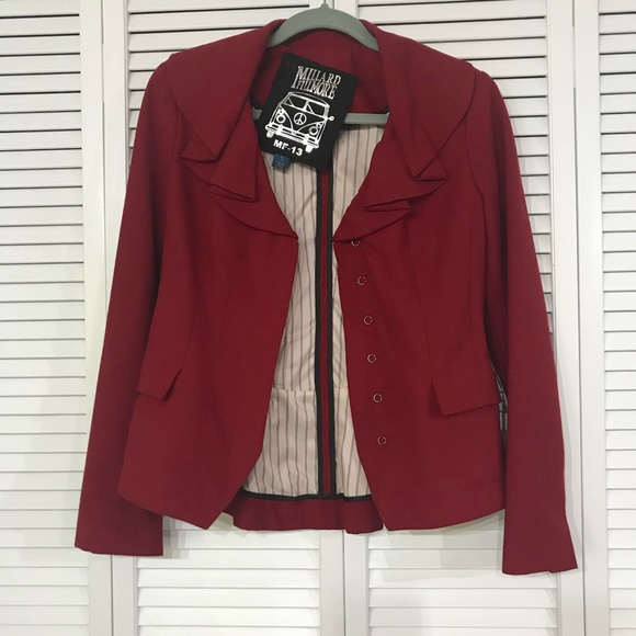 Millard Fillmore Red Blazer - Picture 3 of 8